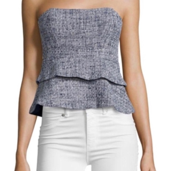 Lovers + Friends Tops - LOVERS + FRIENDS tweed peplum top